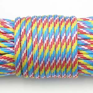 Crafting Paracord Cord: Paracord Rope 30m /100ft Rainbow candy 4mm