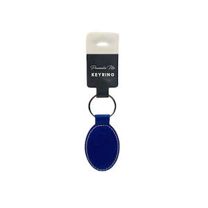 Keyring: Faux Leather Oval Keyring