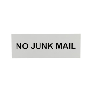 No Junk Mail sign