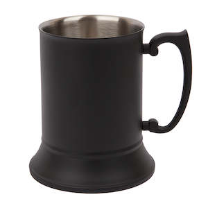 Home And Bar: Matte Black Tankard -  Stainless Steel - Add Personalisation