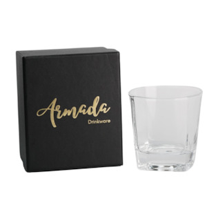 Drinkware: Single Square Glass Tumbler