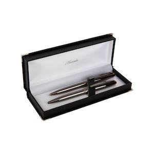 Business: Gunmetal Pen and Pencil Set - Add Personalisation