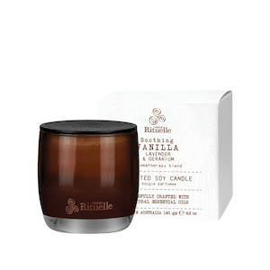 Candles: Urban Rituelle Vanilla Lavender & Geranium Scented Soy Candle - 140gm
