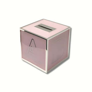 Gifts: Pink & Silver ABC Cube Money Bank