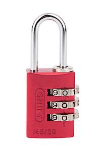 Padlocks: 20mm Aluminium Combination Red ABUS Padlock