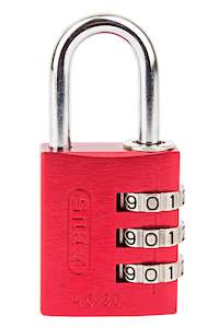 Padlocks: 30mm Aluminium Combination Red ABUS Padlock
