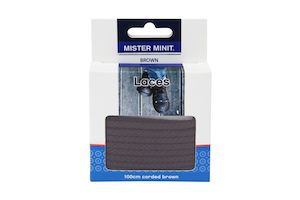 Shoe Care: 100cm Corded Brown Laces