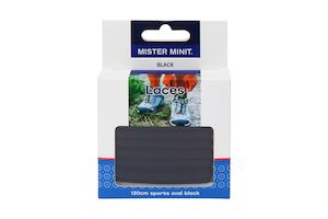 Shoe Laces: 120cm Sports Oval Black Laces