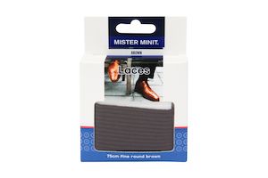 Shoe Laces: 75cm Fine Round Brown Laces