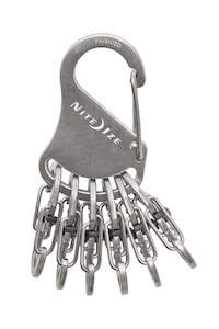 Keyring Utility: S-Biner Nite-Ize Key Rack Locker Stainless Steel