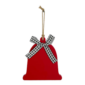 Keepsakes: Red Bell Wooden Christmas Keepsake