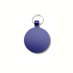 Blue Circle Pet Tag - Powder Coated