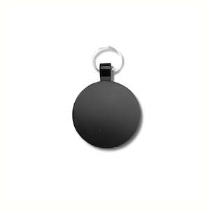 Pet Tags: Black Circle Pet Tag - Powder Coated