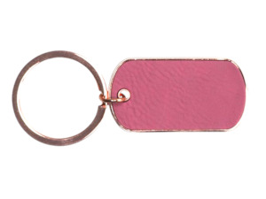 Keyrings: Pink Faux Leather Keyring