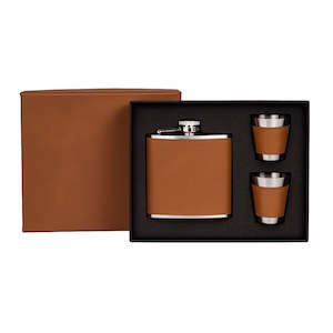 6oz Hip flask with 2 Shot Glasses