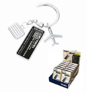 Keyrings: Troika Suitcase Airplane Lost & Found Tracking Keyring Device