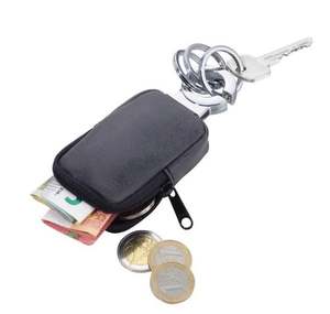 Keyrings: Troika Keyring with Coin Pouch – Dark Grey