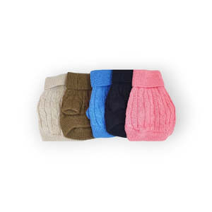 Combed Cotton Cable Knit Dog Sweater