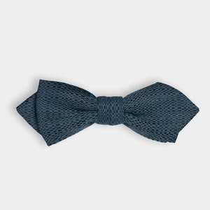 Slate and Blue Textured Bow Tie