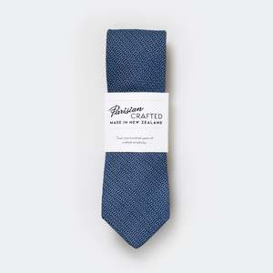 Mid-Blue and White Jacquard Tie
