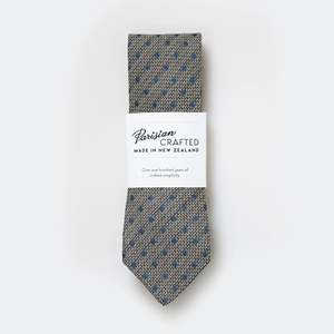 Parisian Crafted Ties Bows Ties: Blue Flower and Hessian Textured Tie