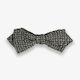 Chocolate Grey Micro Squares Bow Tie