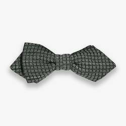 Charcoal Micro Squares Bow Tie