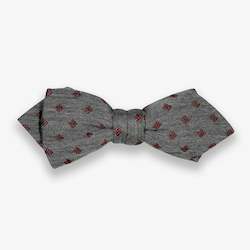 Parisian Crafted All: Grey Marle with Burgundy Diamond Bow Tie