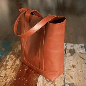 Tan Leather Everyday Tote Bag