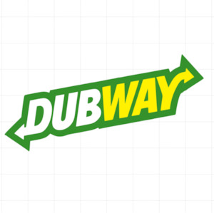 Custom Car Stickers Automotive Vynil Decals: Dubway (Subway mock) Vinyl Layered Car Sticker