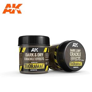 Terrain: AK Interactive: Dioramas: Dark & Dry Crackle Effects 100ml