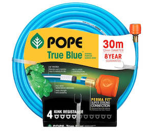 Pope: Pope True Blue Garden Hose (12mm) | Fitted 30m