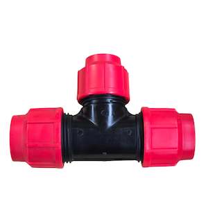 Mdpe Compression Fittings: MDPE Reducing Tee | Red