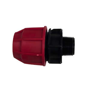 Parkland: MDPE Male Coupling 25mm X 3/4 inch BSP - Red