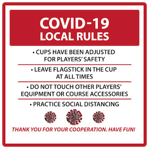 Standard Golf Covid-19 Local Rules Aluminum Sign