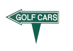 Golf Course Signs: Standard Golf Green Line Arrow Signs