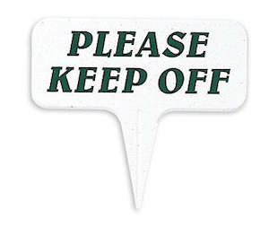 Golf Course Signs: Standard Golf One-Piece Aluminum Signs - 5" X 12" (13cm X 30 cm)