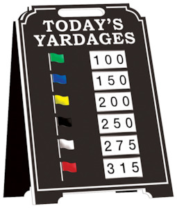 Standard Golf Six-Yardage Easels (Single-Sided)