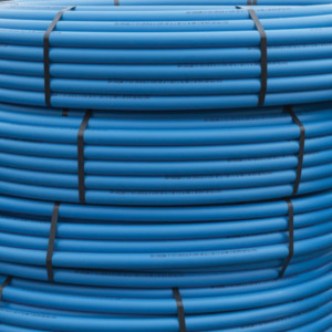 90mm Blue MDPE Medium Density Polyethylene Water Main Pipe | 6Bar x 50m