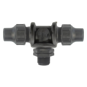 Dripline Fittings: Rain Male Tee Lock Compression Fitting