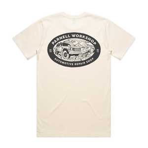 Products: Mens Classic Tee Landcruiser Ecru - Parnell Workshop