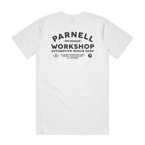 Products: Mens Classic Tee Workshop White - Parnell Workshop