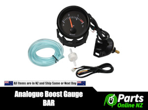 Gauges: 52mm 2" 12V Boost Gauge Meter (BAR) Analogue