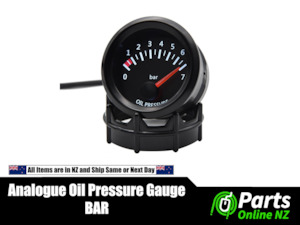 Gauges: 2 inch 52mm Bar Oil Pressure Gauge Analogue