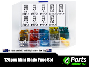 Consumable Assortments: 120pcs Mini Blade Fuse Assortment Box 5A 7.5A 10A 15A 20A 25A 30A