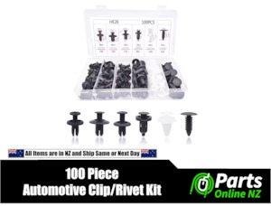 Consumable Assortments: 100pcs Universal Car Fastener Kit – Plastic Rivets, Push Retainer Clips with 6 Sizes
