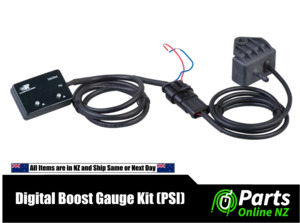 Digital Turbo Boost & Vacuum Gauge – Red LED, -14 to 40 PSI (12 V Universal)