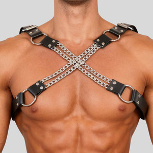 New Arrivals: CROSS CHAIN LEATHER HARNESS