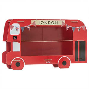 Coronation: Coronation Party Red London Bus Cupcake & Sandwiches Stand