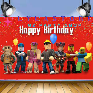 Roblox Birthday Party Backdrop | Banner - 06
